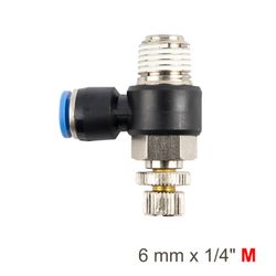 AIRCRAFT Flow Control Swiv. Elbow Pu 6mm X 1/4' M